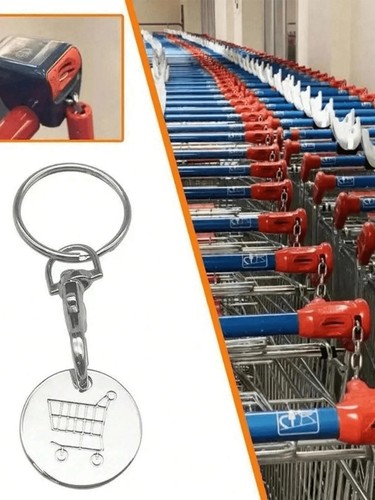 Trolley coin keyring removable - trolley,