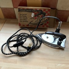 VTG FOSTORIA TRAVEL ELECTRIC FOLDING IRON 52X ORIG BOX (untested)