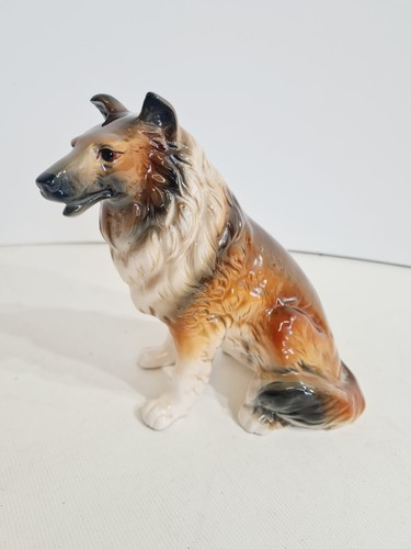 Vintage ceramic rough collie - vintage,
