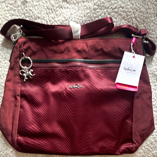 Kipling burgundy chevron nylon - burgundy,