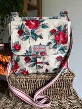 Cath Kidston Cross Body Bag Floral Pattern Oil Cloth Shoulder Satchel Bag