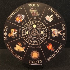 Viking Rune Wheel of The Year -Norse Elder Futhark -Sabbat Calendar Pagan Altar