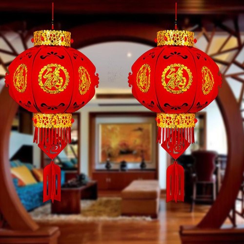 Red lantern hanging - red,