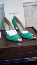 Ladies Russell and Bromley Emerald Green Evening Shoes size 4/37