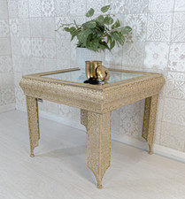 Gold Embossed Metal Glass