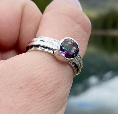 Mystic topaz gemstone - gemstone, 925