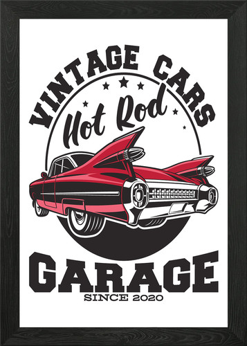 Hotrod vintage cars framed - hotrod,