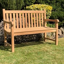 Teak Garden Bench Straight