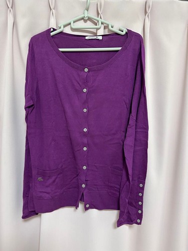 Lacoste purple cardigan