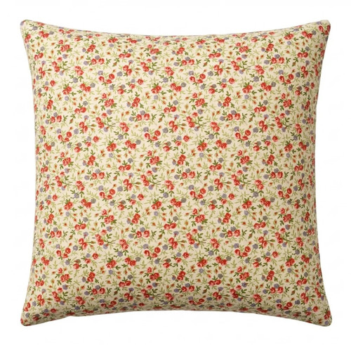 Cushion cover cream red floral - cover,