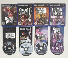 Guitar Hero, II, III Legends of Rock, Rocks the 80s Bundle - PS2 - PAL - TESTED