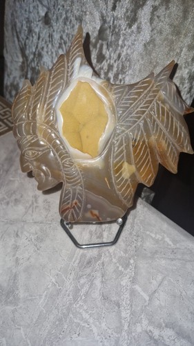 Druzy agate crystal - crystal, carving
