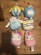 Sanrio Squishmallows Bundle of 6 Cinnamoroll My Melody Tuxedo Sam Pom Pom Purin