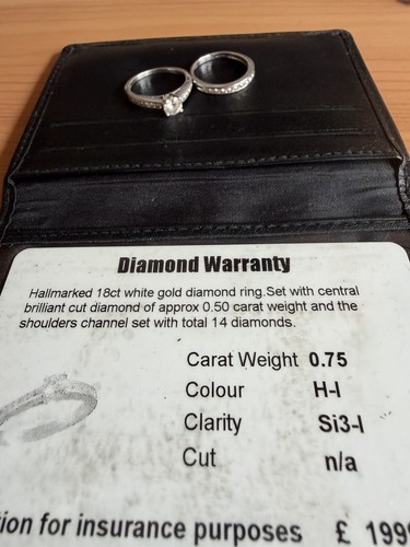 Diamond white gold engagement - white,