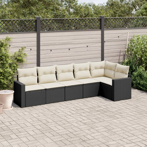 Garden sofa set - black,, cream
