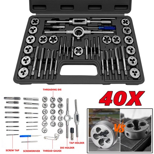 Tap and die set 40pcs - tap,