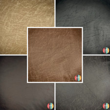 Distressed Leather Fabric Upholstery Material Craft Cushion Furnishing FR BS7177