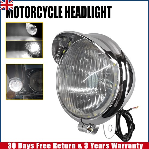 Round led chrome - chrome, bullet