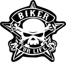 Biker for life Iron on Screen