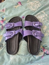 Ladies Purple Wide Fit Sandals