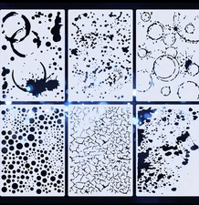 Stencil Set X6 circle splat