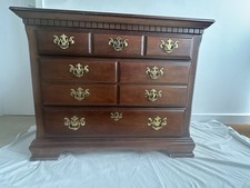 Wooden Chest Of Drawers & 2 Bed Side tables American Treasury matching set VTG