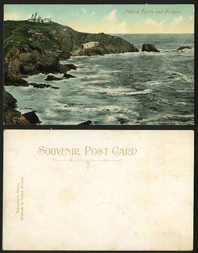 Cornwall old postcard lizard - old,