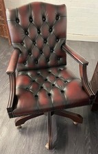 CHESTERFIELD GAINSBOROUGH SWIVLE EXECUTIVE OFFICE CHAIR IN ANTIQUE OX BLOOD RED