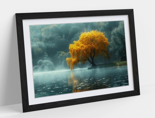 Yellow tree lake - tree,