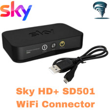 Sky SD501 WiFi Wireless Connector On Demand TV Anytime Sky HD Mini Box W/ Cables