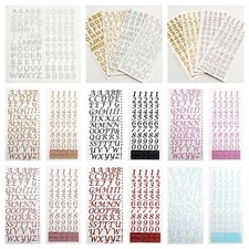 15mm Letters or Numbers Glitter Diamante Self Adhesive Stick On Craft Decoration