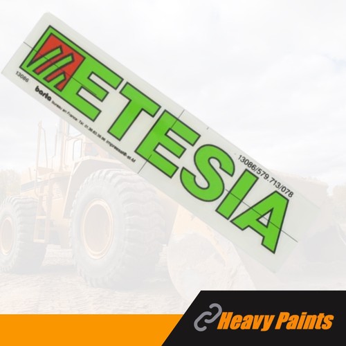 Etesia lawnmower decal et13086 - lawnmower,