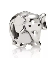Brand New Genuine Silver Pandora Retired Elephant Charm With Velvet Pouch