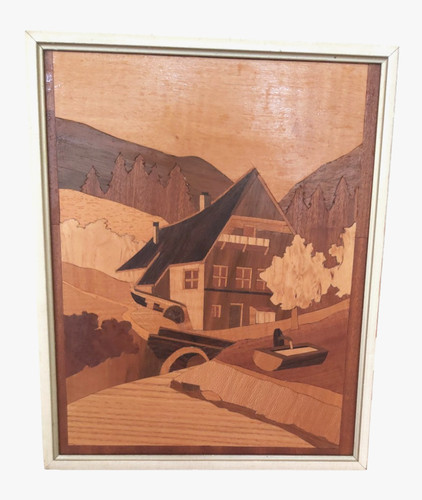 Vintage framed wooden - vintage,