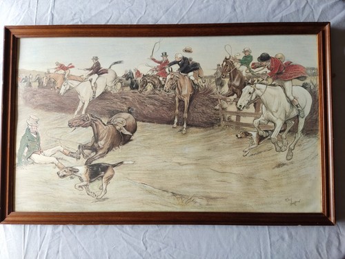 Cecil aldin hunting print - cecil,