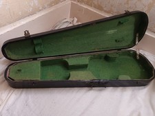 Vintage Wooden Coffin Style Violin Case holds a 24.5" Violin.