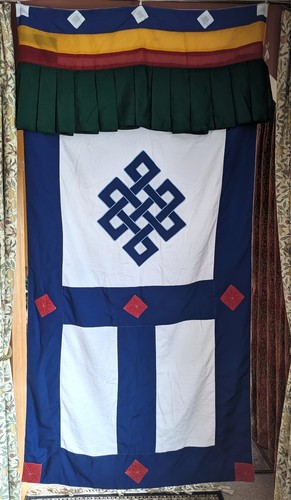 Tibetan buddhist curtain with - tibetan,