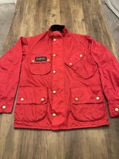 Mens Barbour Nylon A7 Bright Brass International Jacket, Red Size Medium