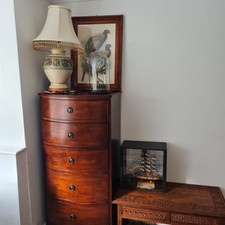 Willis & Gambier 5 Drawer Antionette Chest of Drawers H136 x W64 x D54cm Brown