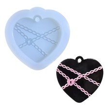 Heart Silicone Resin Mould Resin Pendant Jewellery Molds for DIY Making