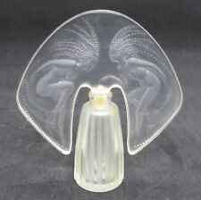 . Rene Lalique glass vintage Art Deco antique tiny Ondinnes scent perfume bottle