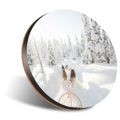 Round 12cm coaster dog - round,