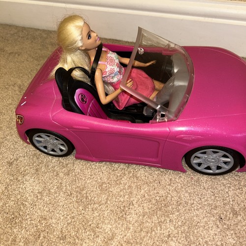Barbie convertible car pink - barbie,
