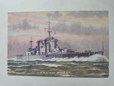 HMS King George V Valentine's Postcard Unused 1940s - PPC 276x