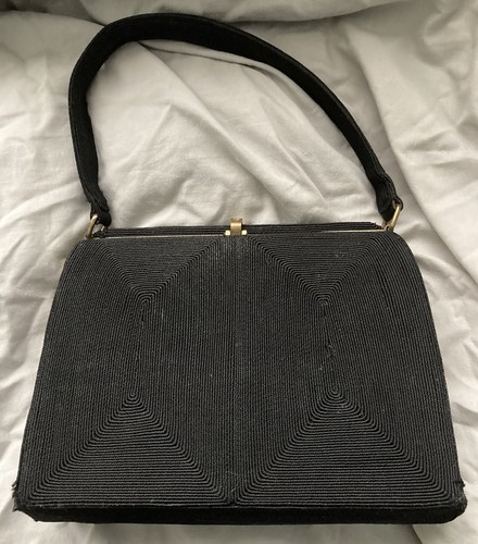 Vintage corde handbag - vintage,