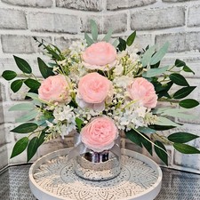 Handmade Pink Peony Faux