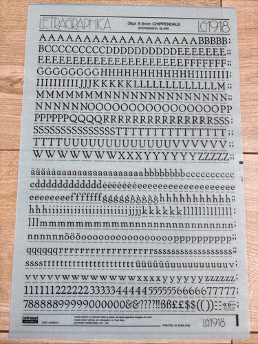 Letraset rub dry transfer - rub,