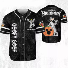 Personalized Goofy Costume Mummy Halloween Pumpkin BASEBALL JERSEY SHIRT