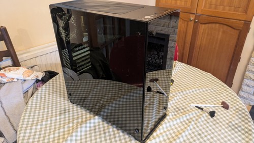 Black computer tower case - computer,