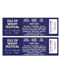Isle of Wight Festival 2026 Personalised Souvenir Concert Tickets Memorabilia